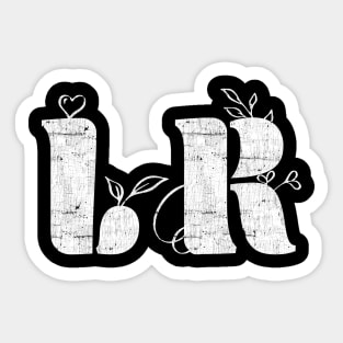 Left and Right Botanical Trees Vintage Sticker